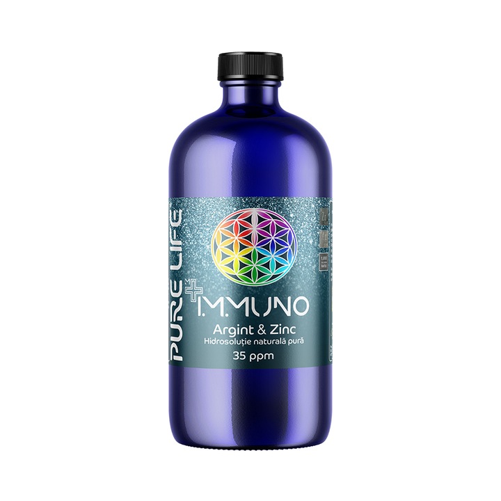 PURE LIFE, Argint si Zinc M+ IMMUNO A-Z 35ppm 480ml