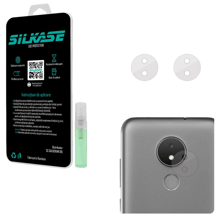 Комплект 3 фолиа SILKASE за Nokia C21, защита на камерата, възобновяем силикон