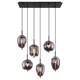 BLACKY 15345-6 csillár, 120 x 34 x 80 cm, Globo - Lighting