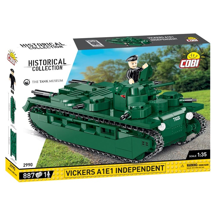Set de Construit Cobi Vickers A1E1 Independent, 887 piese