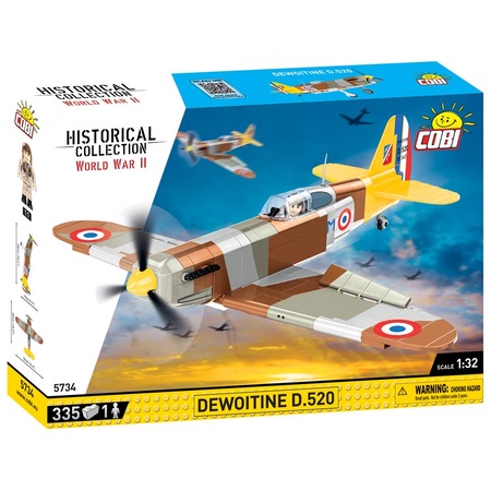 Jeu De Construction COBI Dewoitine D.520, 335 Pièces, échelle 1/32, Ref COB5734, Neuf