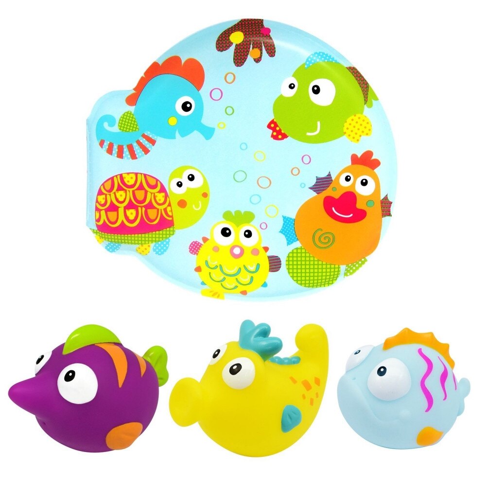 Carticica moale de baie cu 3 jucarii Ocean