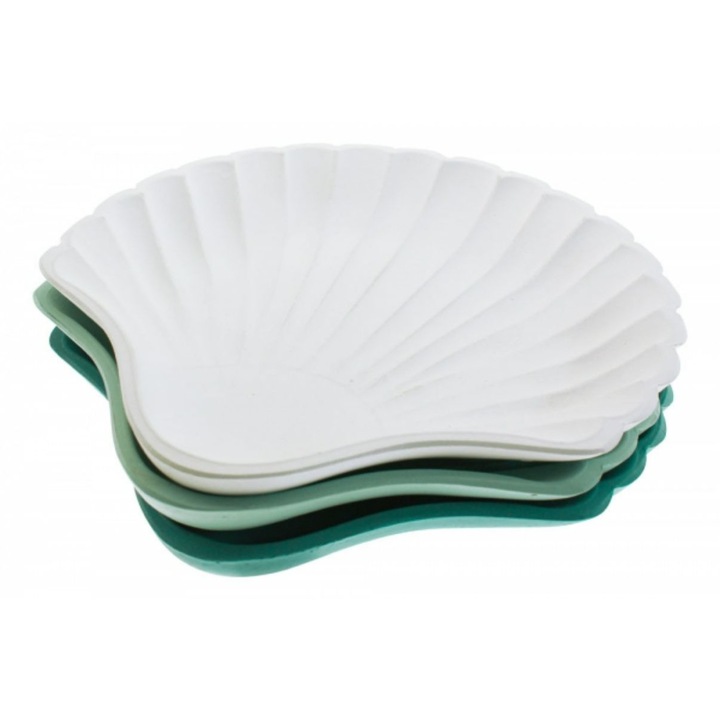 Set 3 boluri, scoica, lemn, MDF, multicolor,22.5x22.5x3cm