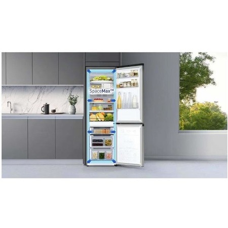 Combina Frigorifica SAMSUNG RB34T672EWW/EF, 344L, Clasa E, Tehnologii de racire All Around, True No Frost, rack pentru vin, afisaj extern tactil, Iluminare LED