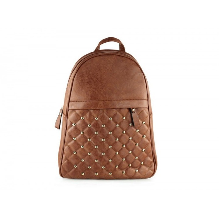 Rucsac de dama din piele ecologica, maro, Dalia