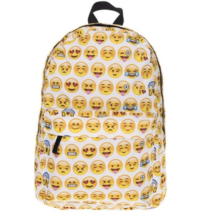 Rucsac de dama, model smiley face, 42cm