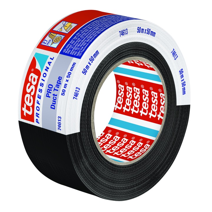 Тиксо tesa® PRO 74613, Черен, 50 м x 50 мм