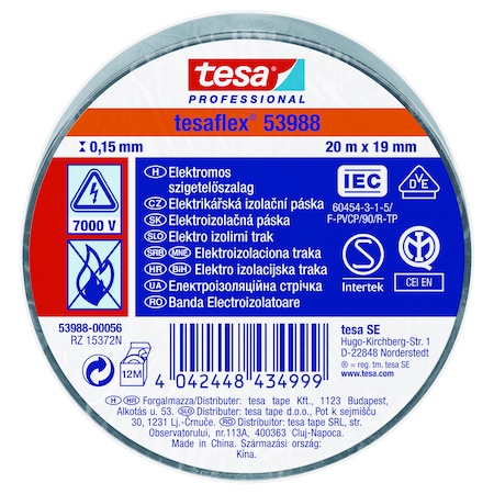 Banda adeziva electroizolatoare tesa® Professional 53988, 20m x 19mm ...