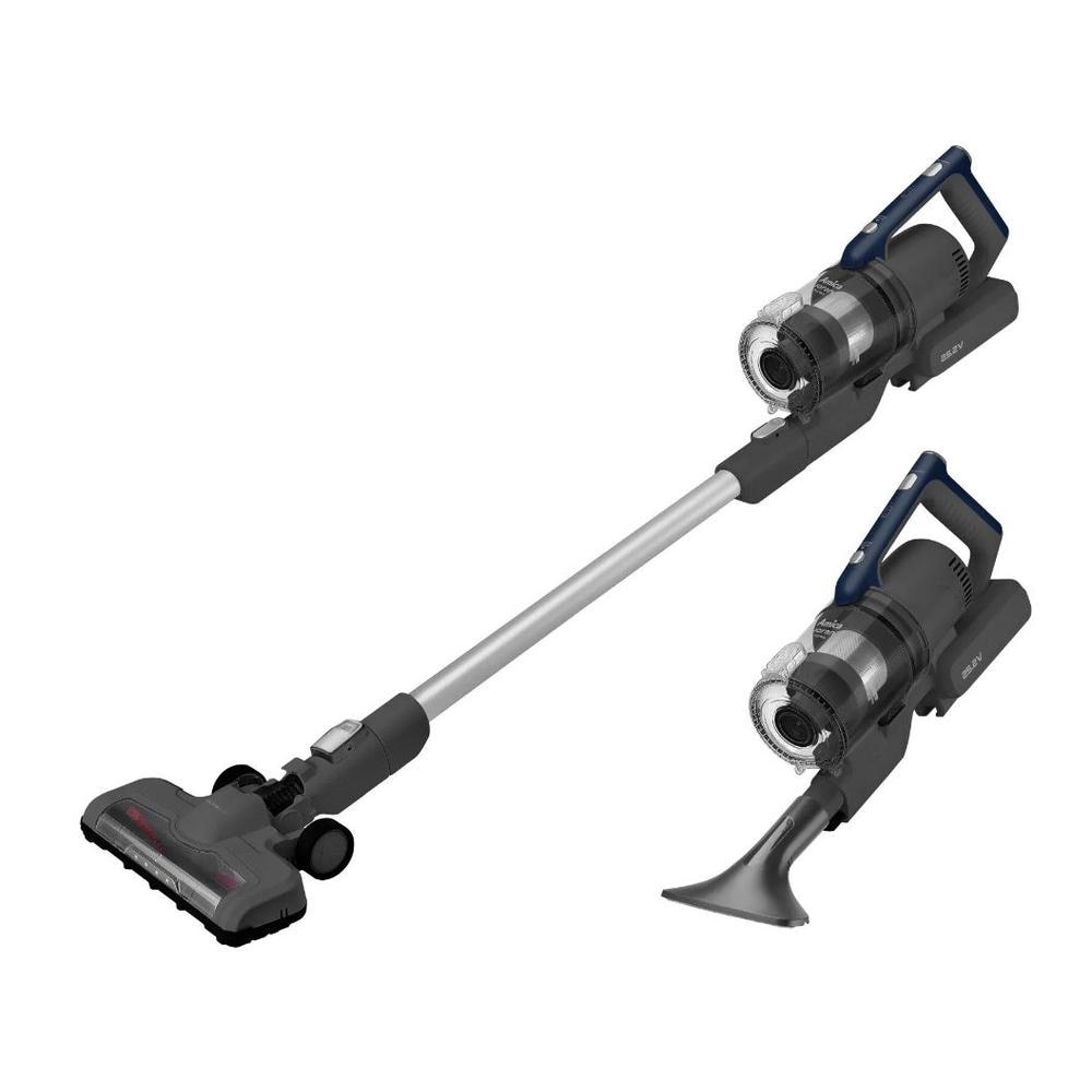 Aspirator Amica VM 9012 Joran Turbo, Baterie Li-Ion, Vertical 2 in 1, 350 W, Iluminare LED perie, Negru