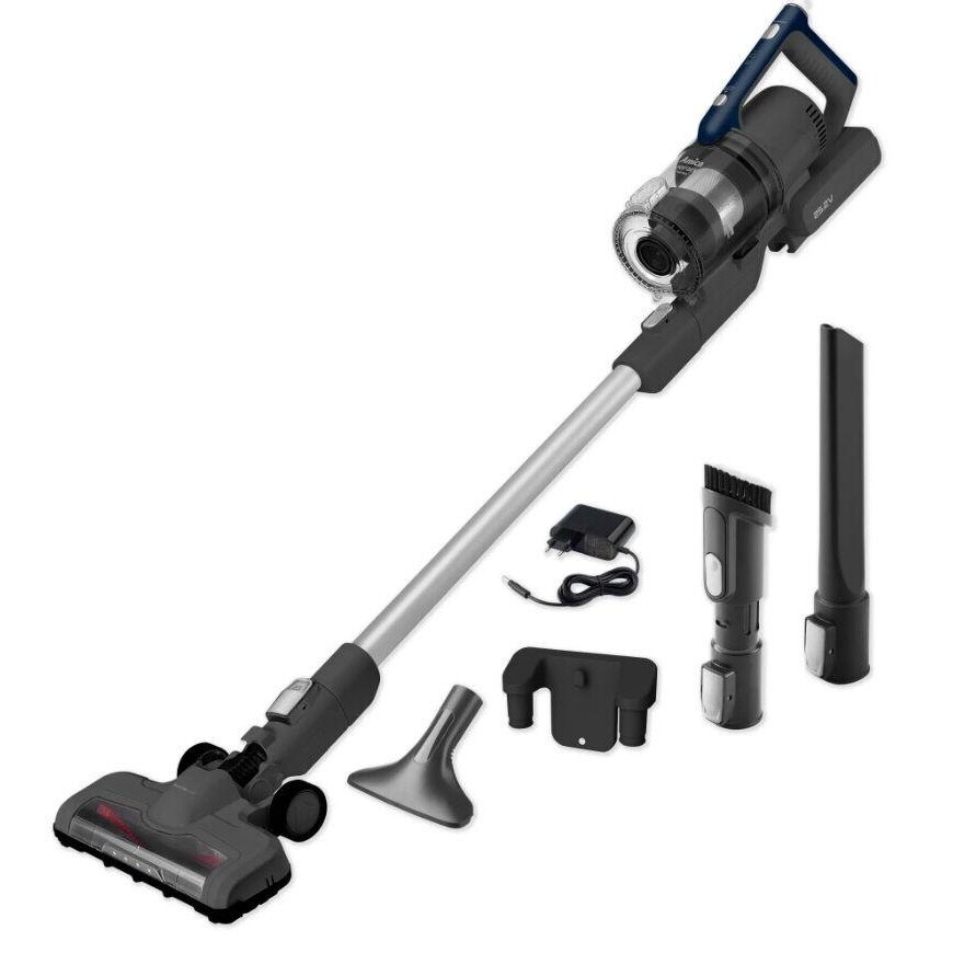 Aspirator Amica VM 9012 Joran Turbo, Baterie Li-Ion, Vertical 2 in 1, 350 W, Iluminare LED perie, Negru