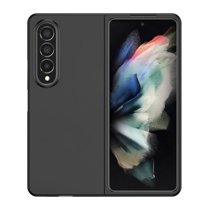 Протектор, Съвместим със Samsung Galaxy Z Fold 5 5G / Z Fold5 5G, Ultra Protection, Camera Ultra Safe, Hard PC Cover, Soft Touch, Черен