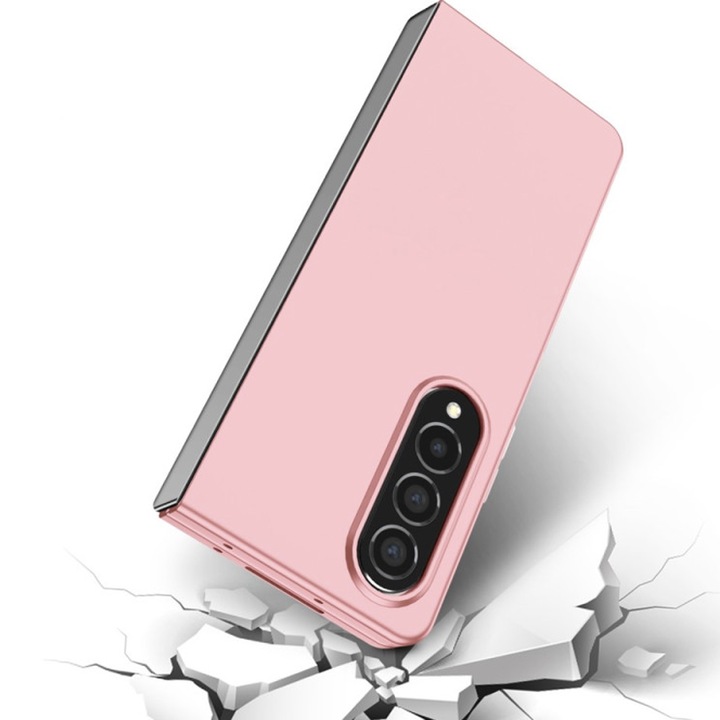 Samsung Galaxy Z Fold 4 tok, Ultra Protection, Ultra Safe Camera, Hard PC Cover, Soft Touch, Pink