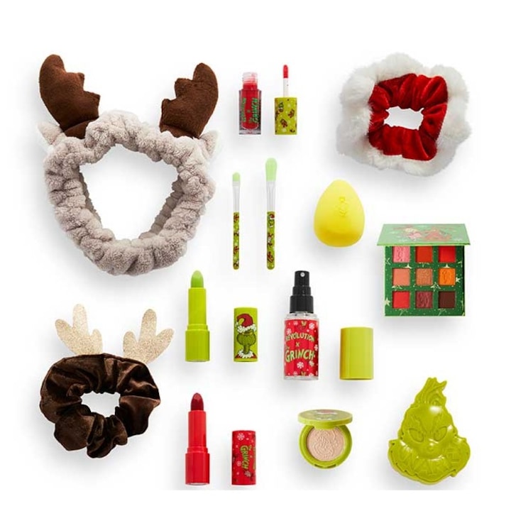 Sminkkészlet Makeup Revolution The Grinch Adventi kalendárium 12 nap