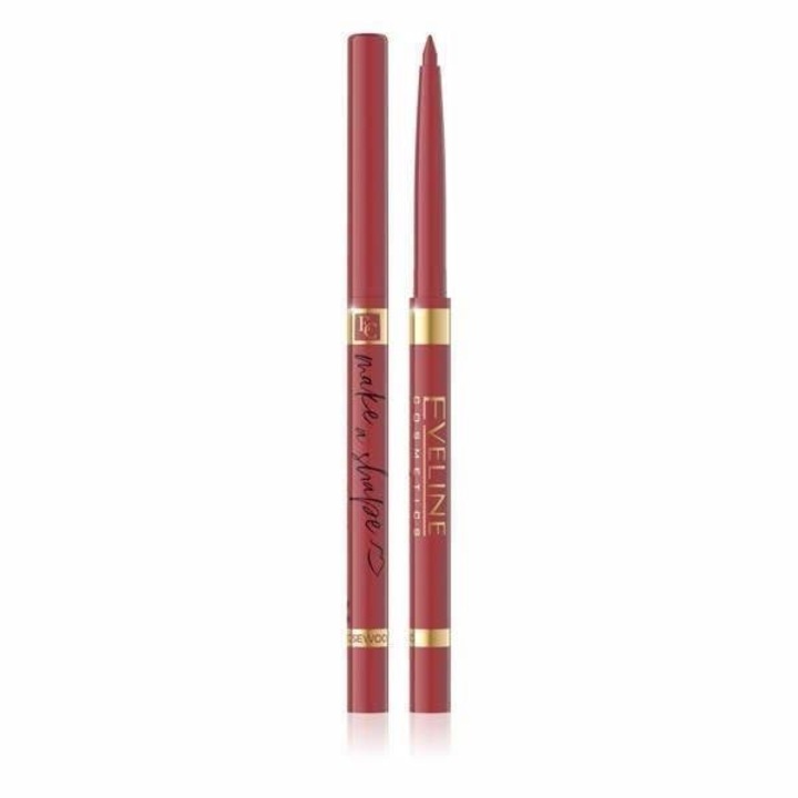 Creion pentru buze, Eveline Cosmetics, Make a Shape, Automatic Lip Liner, waterproof, nuanta 03 Rosewood