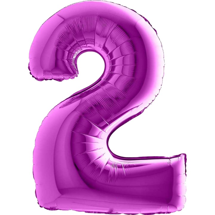 Balon Folie Cifra 2, Mov, 102 cm, 052P
