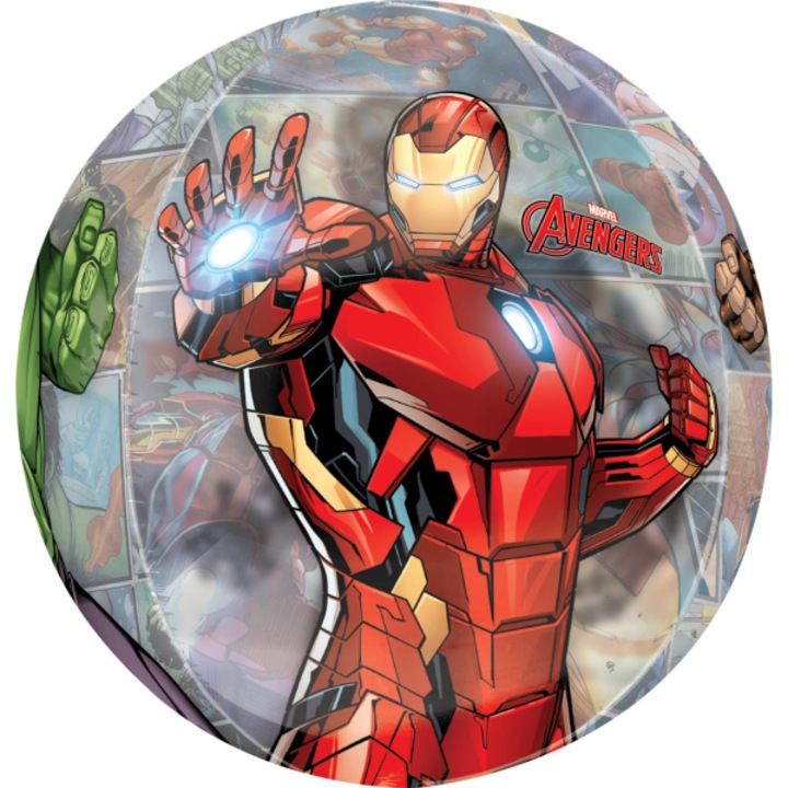 Balon folie rotund, multicolor, 40 cm, Power Unit, Avengers