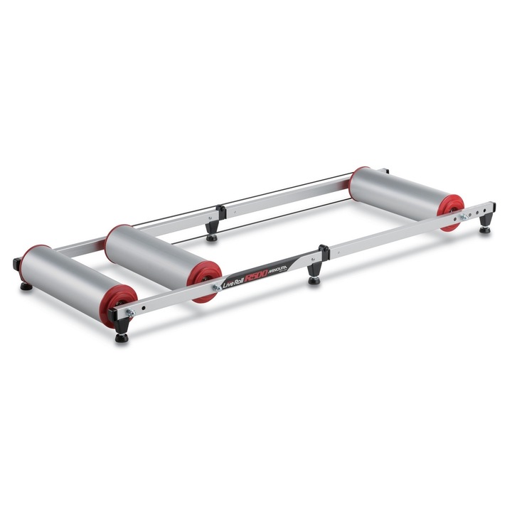 Home Trainer Biciclete, Roler antrenament LiveRoll R500 aluminiu argintiu