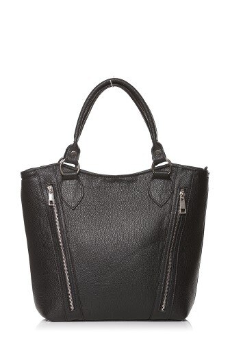 Geanta dama,Zea Penelope,piele naturala,neagra