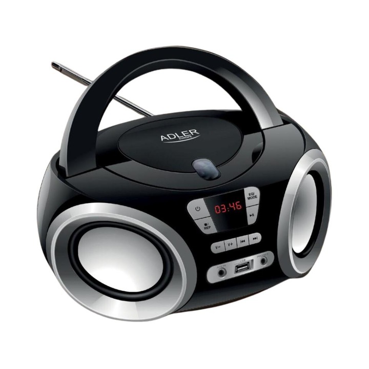 Radio CD FM, Adler, AD1181, 2x1.7W, negru
