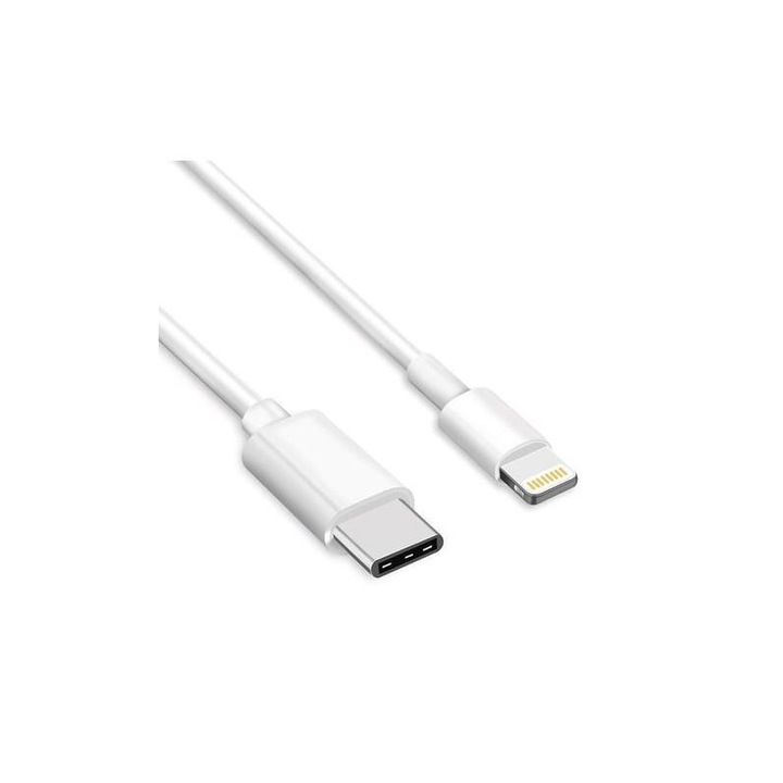 Adapter adatkábel, iPhone – Type-C, Fast Charge, Gonga Alb