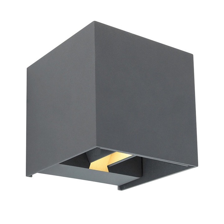 Antracit alumínium kültéri fali lámpa, meleg fény (3000K), 34168, Globo