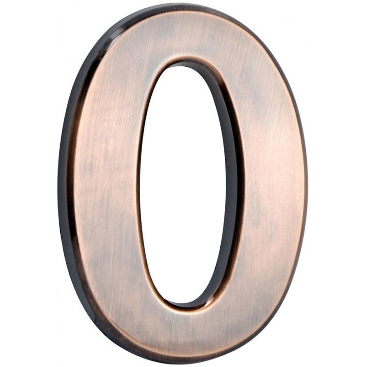 0. számú bronz, ABS, ház vagy lakás szám, 70x100 mm