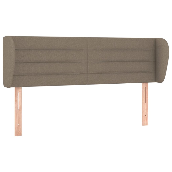 Tablie de pat vidaXL, cu aripioare gri taupe 147x23x78/88 cm textil 9.1 kg 3117286