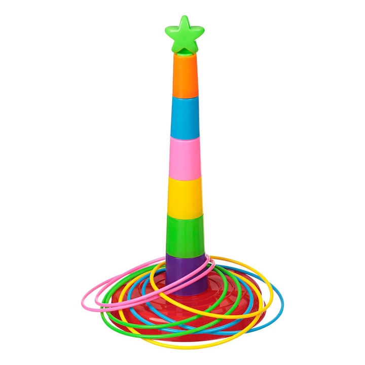 Joc de indemanare, turnul colorat cu 8 inele