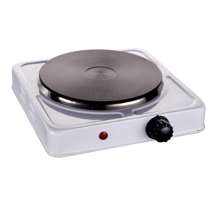 Elektromos főzőlap Rosberg R51445I, 1500 W, termosztát, tányér 185 mm, fehér