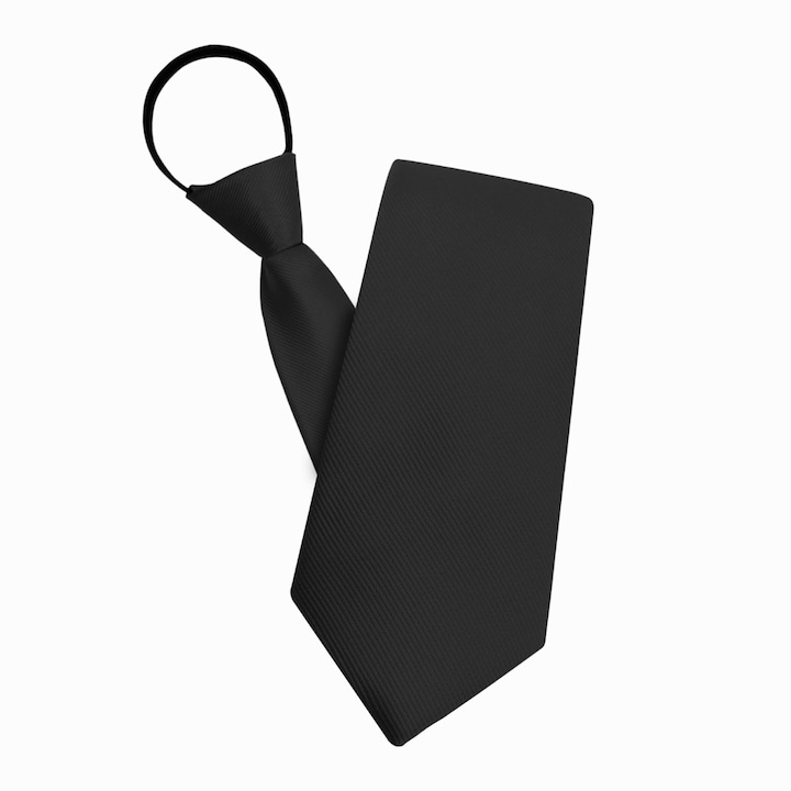 Cravata clasica pentru barbati, GOGOU®, 48x7cm, Poliester, Negru