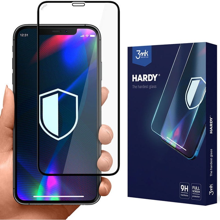 3MK üvegfólia iPhone 11 Pro/XS/X-hez, fekete keret