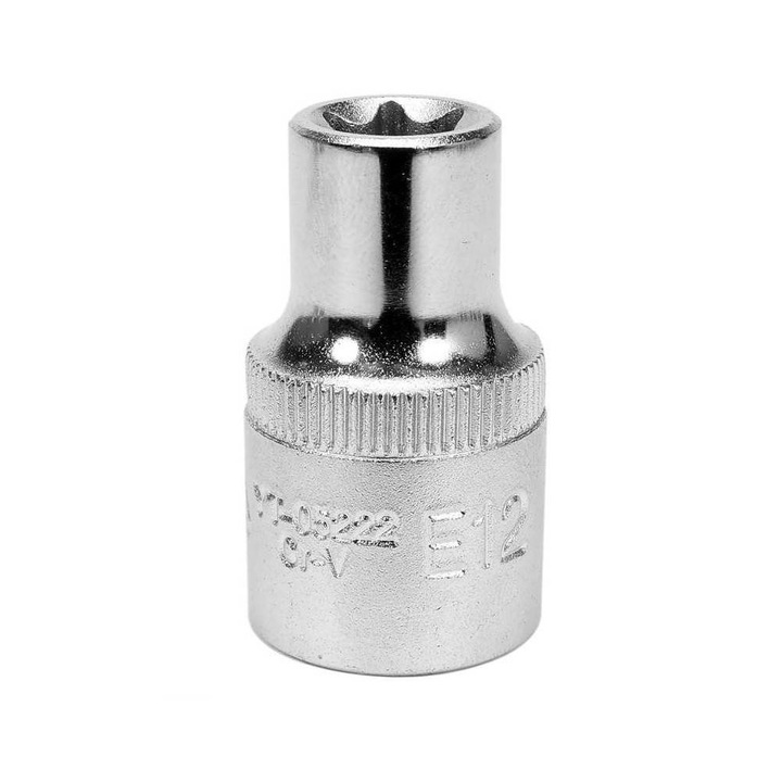 Cheie tubulara E11 cu profil torx, Yato YT-05221, prindere patrat 1/2", Cr-V