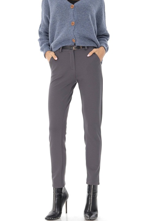 Pantaloni clasici Roh TR464 Gri cu curea