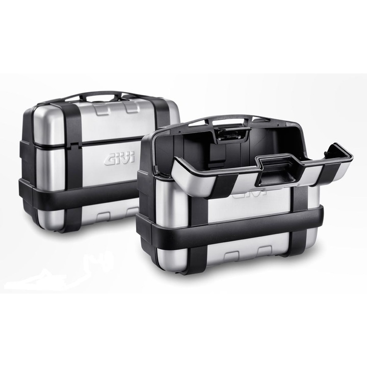 Side Case Trekker argintiu33 LT 2 buc Argintiu