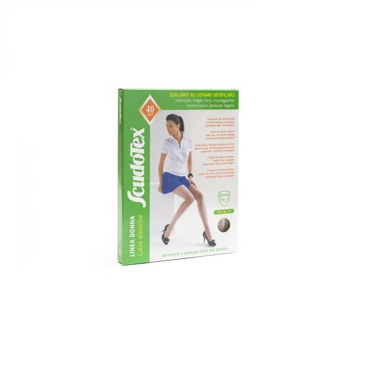 Ciorapi compresivi preventivi 40 DEN lungi Scudotex 433, culoarea piciorului, marimea 5