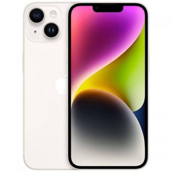 Telefon Mobil Apple iPhone 14, Dual SIM Hybrid, 256GB, 6GB RAM, 5G, Starlight Telefon Mobil Apple iPhone 14, Dual SIM Hybrid, 256GB, 6GB RAM, 5G, Starlight