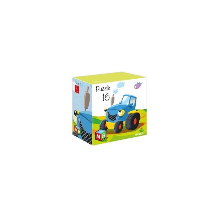Puzzle 16 db Traktor, Multigra, 3 év+, Többszínű