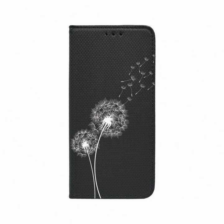 Oldalra nyíló mágneses könyv tok, Xiaomi Redmi 9A / Redmi 9AT / Redmi 9i, Dandelion, szilikon belső, kártyatartó, állvány funkció, FLb 22