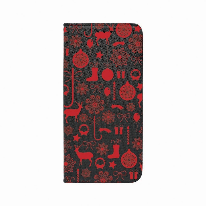 Oldalra nyíló mágneses könyv tok Xiaomi Mi 11i / Redmi K40 / Redmi k40 Pro, Christmas Pattern, szilikon belső, kártyatartó, állvány funkció, FLb 7