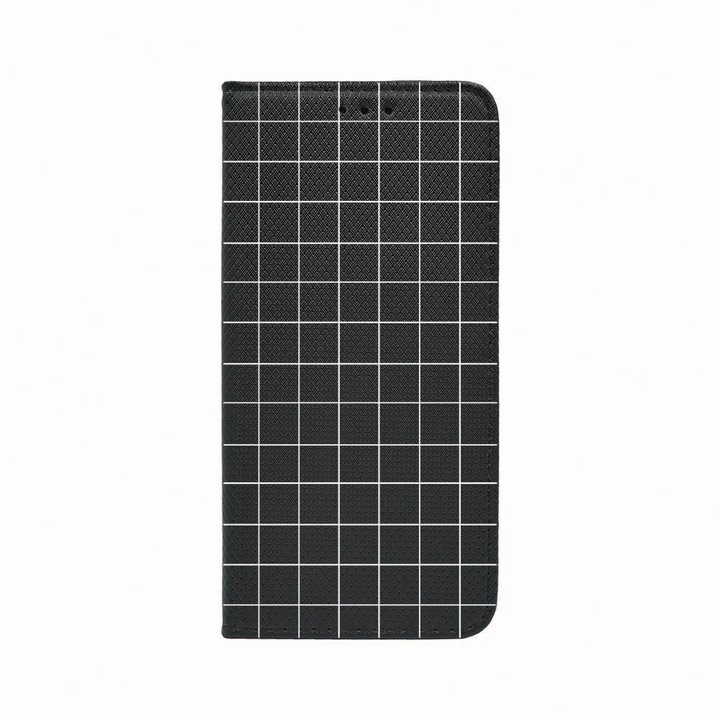 Husa Tip Carte, Magnet Book Case, Compatibila Cu Samsung Redmi Note 9 Pro / Redmi Note 9 Pro Max, Grid, Inchidere Magnetica, Buzunar Card, FLb 15