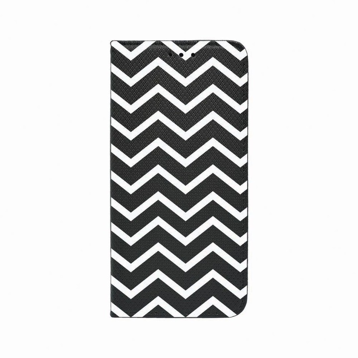 Калъф тип тефтер Unique за Oppo Reno 5 Lite / A94 4G / F19 Pro, Zebra Line, Magnetic Flip Case, Black, FLb 52