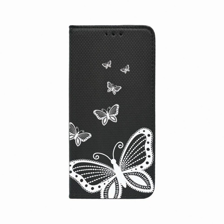 Калъф тип тефтер Unique за Samsung Galaxy A13 5G, Flowers, Magnetic Flip Case, Black, FLb 79