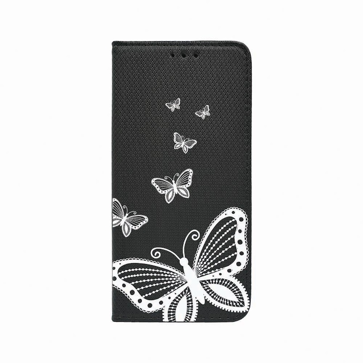 Калъф тип тефтер Unique за Samsung Galaxy A13 5G, Flowers, Magnetic Flip Case, Black, FLb 79
