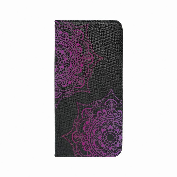 Калъф тип тефтер Unique за Oppo Reno 5 Lite / A94 4G / F19 Pro, Lace, Magnetic Flip Case, Black, FLb 118