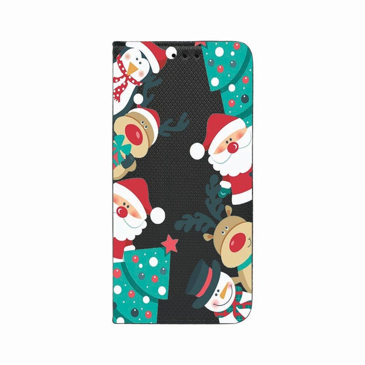 Husa Tip Carte, Magnet Book Case, Compatibila Cu Samsung Redmi Note 9 Pro / Redmi Note 9 Pro Max, Xmas, Inchidere Magnetica, Buzunar Card, FLb 338