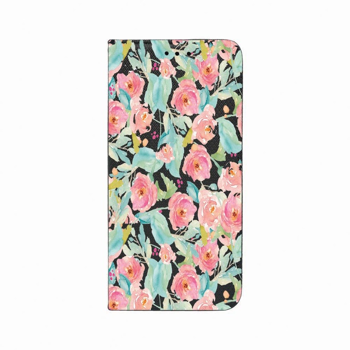 Husa Tip Carte, Magnet Book Case, Compatibila Cu Xiaomi Poco X3 Pro / Poco X3 / Poco X3 (NFC), Pastel Colors Collection Flowers, Inchidere Magnetica, Buzunar Card, FLb 503