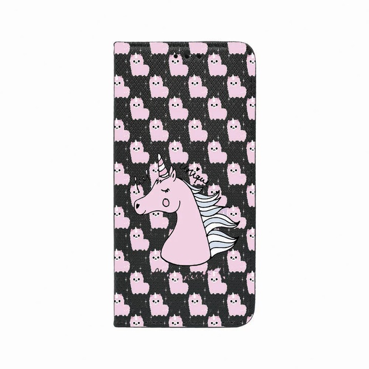 Калъф тип тефтер Unique за Samsung Galaxy A53 5G, Unicorn - I Feel Unique, Magnetic Flip Case, Black, FLb 521