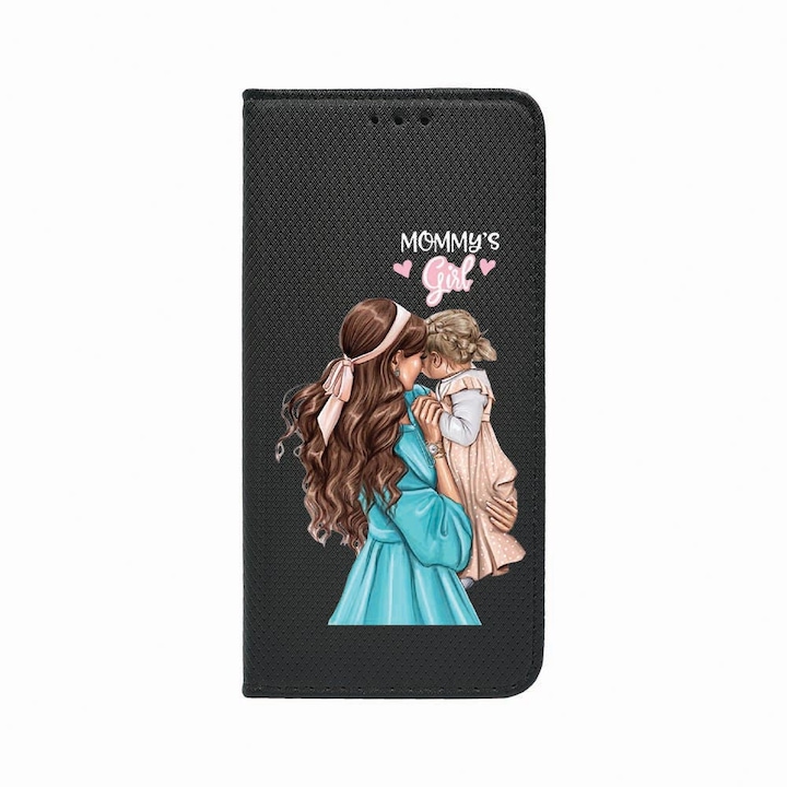Калъф тип тефтер Unique за Samsung Galaxy S9 Plus, Mommy's Girl, Magnetic Flip Case, Black, FLb 555
