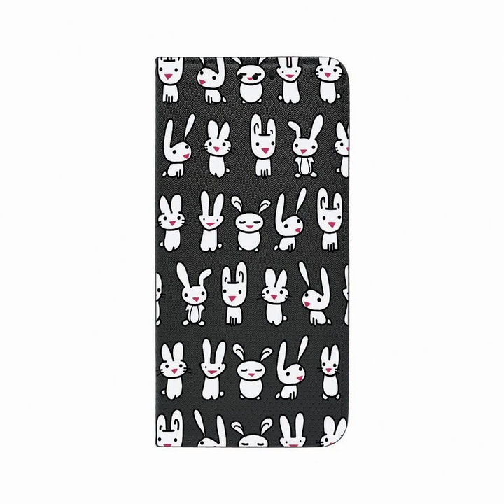 Husa Tip Carte, Magnet Book Case, Compatibila Cu Samsung Redmi Note 9 Pro / Redmi Note 9 Pro Max, Rabbits, Inchidere Magnetica, Buzunar Card, FLb 691