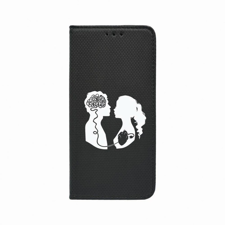 Husa Tip Carte, Magnet Book Case, Compatibila cu Samsung Redmi Note 9 Pro / Redmi Note 9 Pro Max, Love With Brain, Inchidere Magnetica, Buzunar Card, FLb 748
